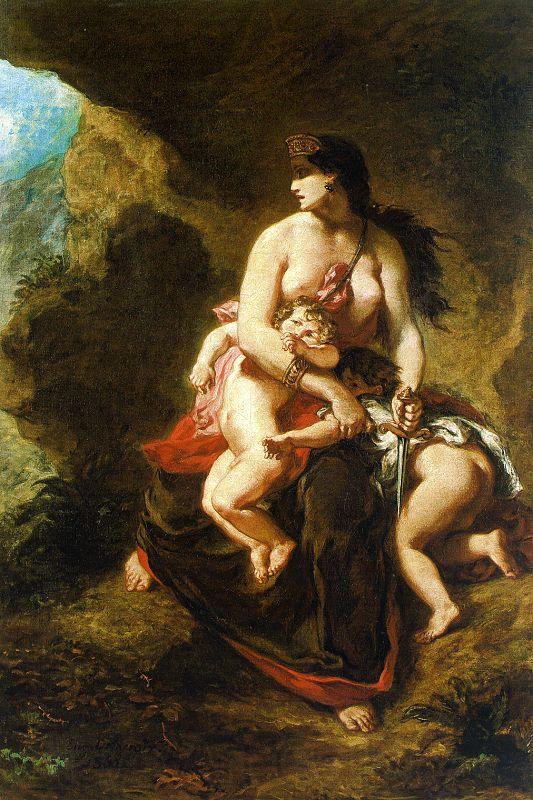 Eugene Delacroix Medea Norge oil painting art